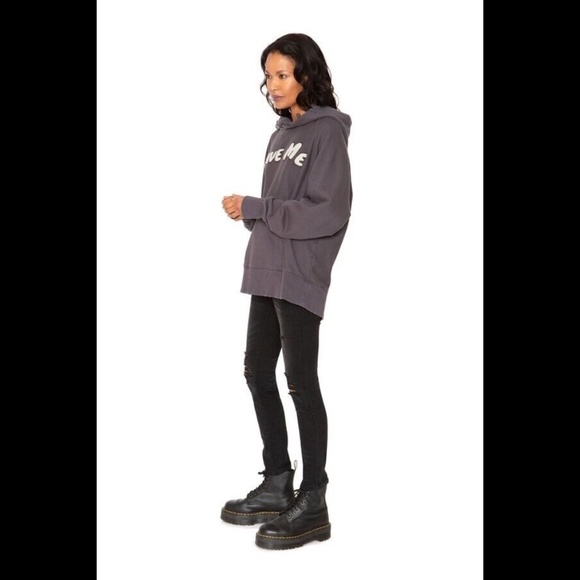 Sandrine Rose x Free People French Terry Cloth Love Me Hoodie Gray Size S - NWT - Picture 2 of 15